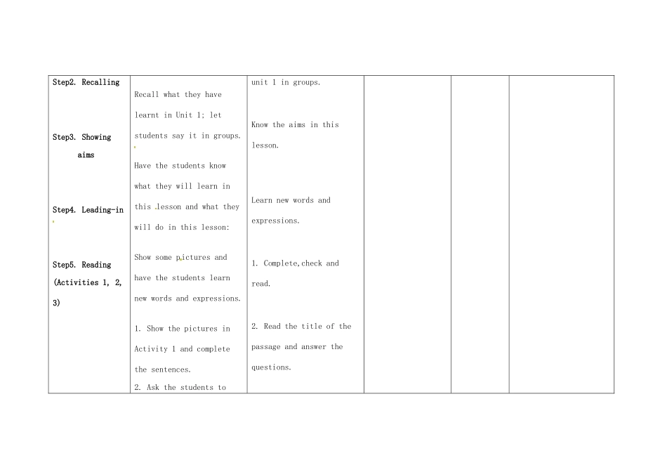 四川省华蓥市明月镇七年级英语下册 Module 1 Lost and found Unit 2 Are they yours 教学设计 （新版）外研版_第2页