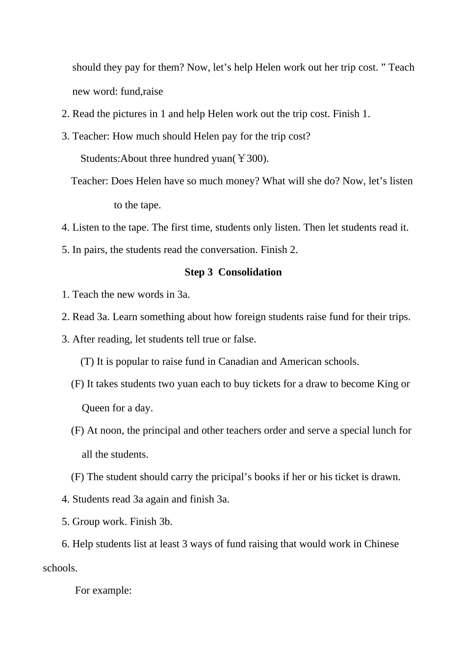 八年级英语Unit 6 Topic 1  Section  C 教案2湘教版_第2页