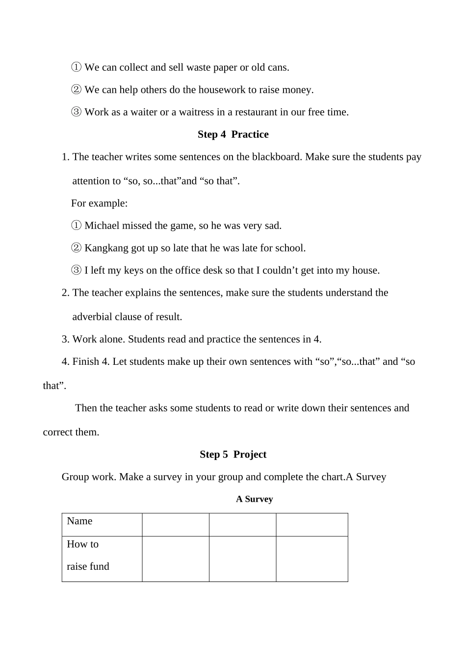 八年级英语Unit 6 Topic 1  Section  C 教案2湘教版_第3页