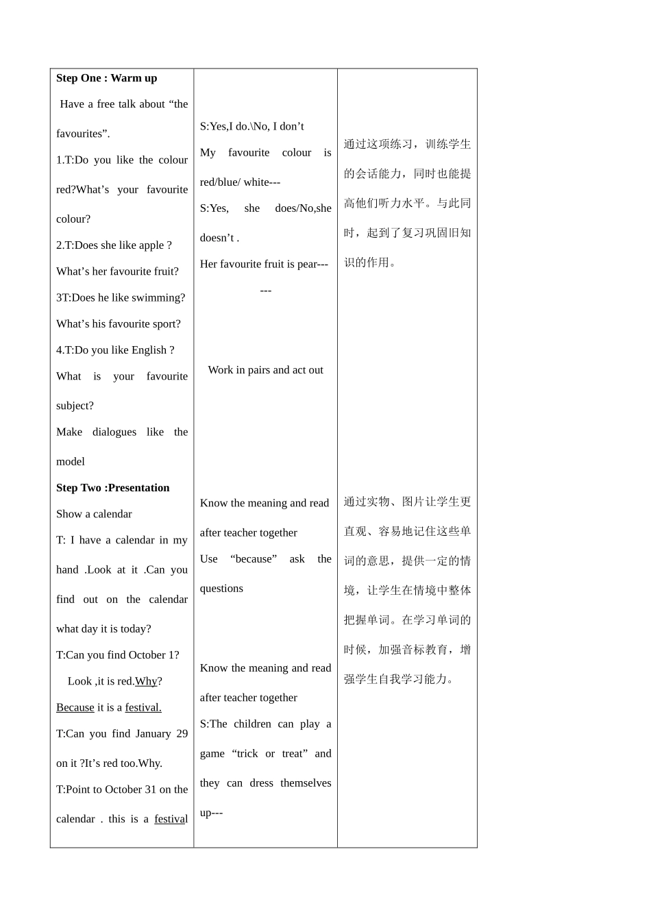 七年级英语Unit 3 Let’s Celebrate period one教案 牛津版_第2页