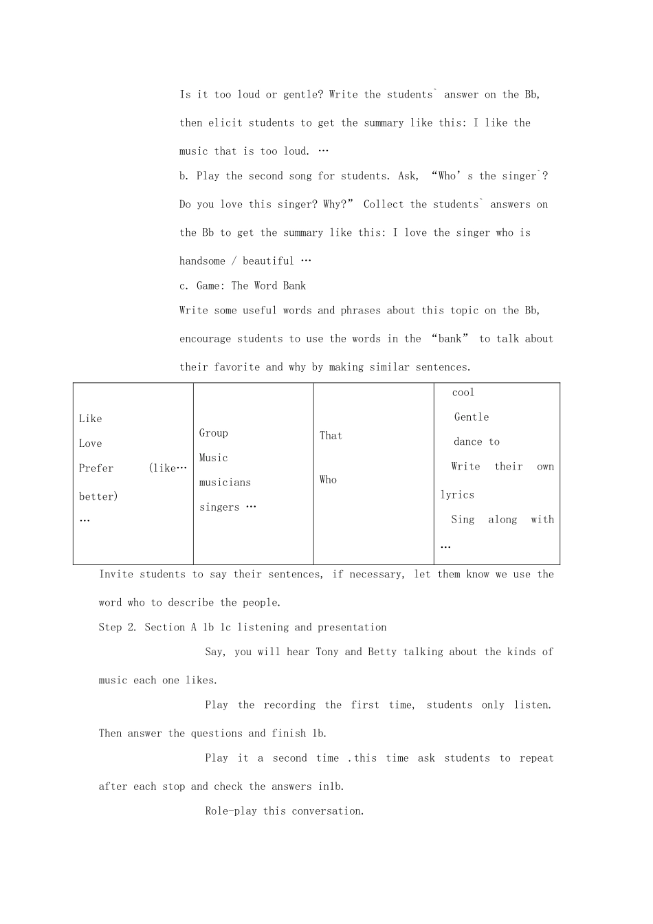 九年级英语上册 Unit 6《I like music that I can dance too》教案 人教新目标版_第2页