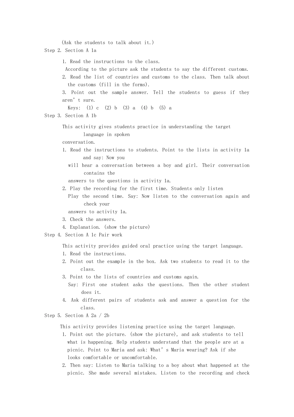 九年级英语上册 Unit 12《You are supposed to shake hands》教案 人教新目标版_第2页