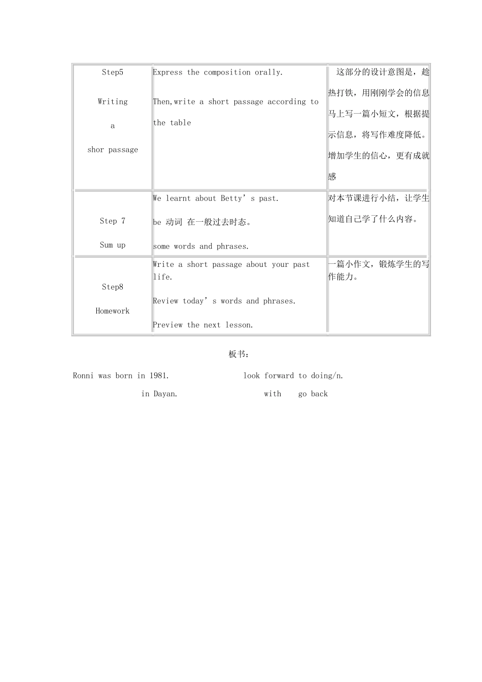 七年级英语下册 Module8教案 外研版_第3页