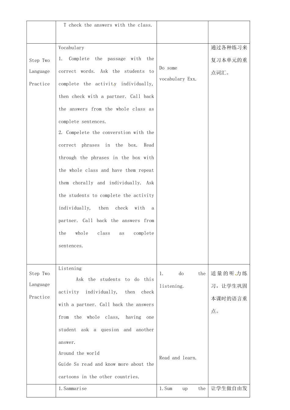 九年级英语上册 Modue 9 Unit 3 Language in use教案 外研版-外研版初中九年级上册英语教案_第3页