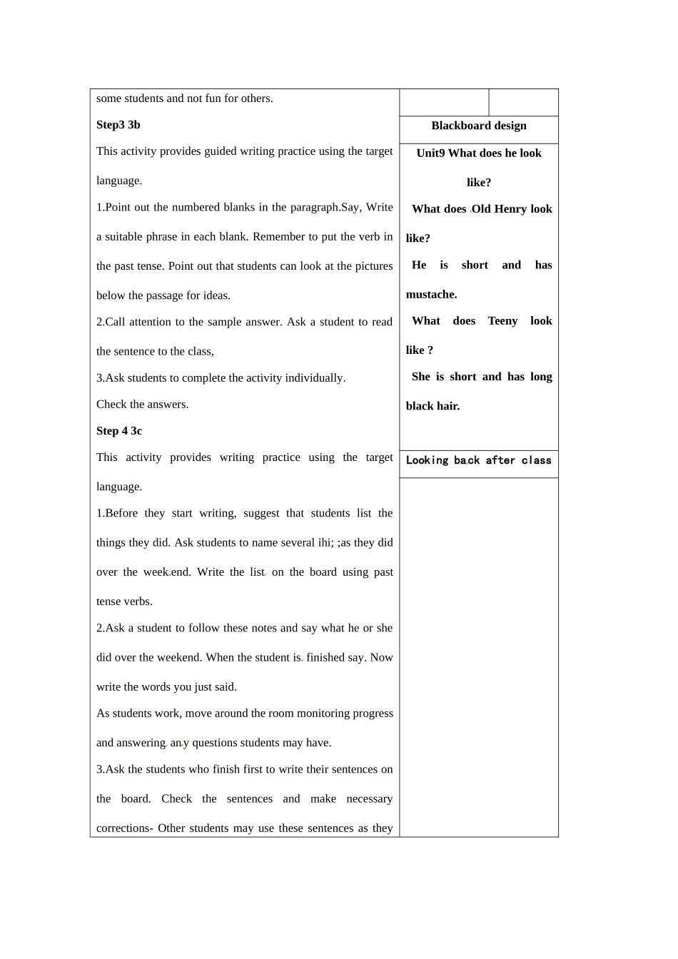 吉林省长春市104中七年级英语下册 Unit 1 What does he look like Period 1教案 人教新目标版_第2页