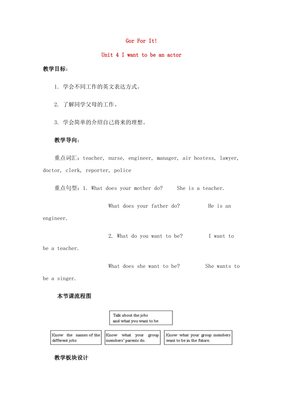 七年级英语下册Unit4说课稿人教新目标版_第1页