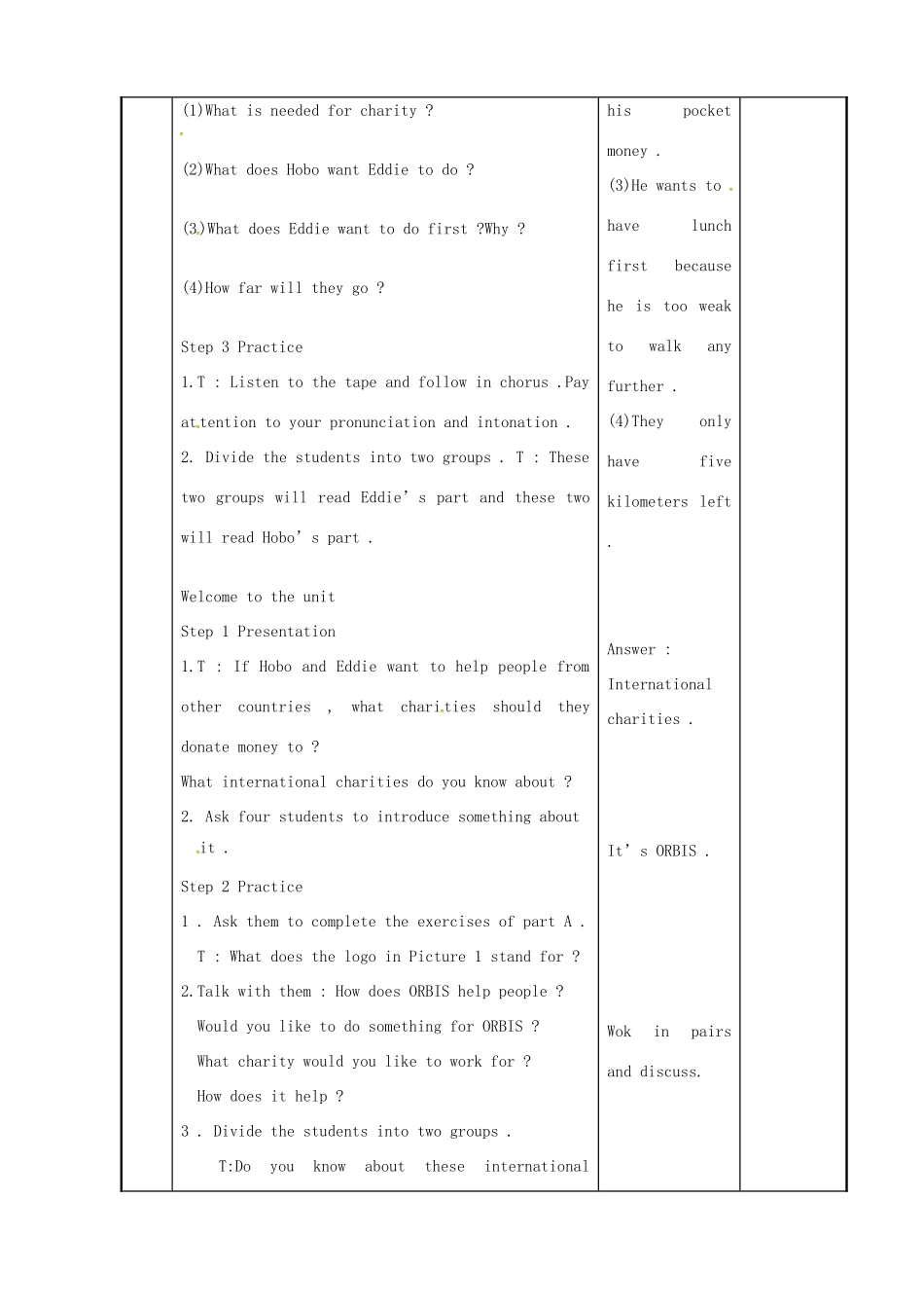 八年级英语下册 Unit 7 International Charities Welcome to the unit教案 （新版）牛津版-（新版）牛津版初中八年级下册英语教案_第2页