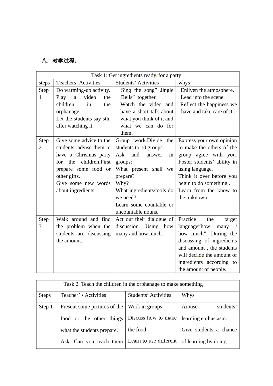 七年级英语下册：Unit 3 How do you make a banana milk shake？（教案5）鲁教版_第2页