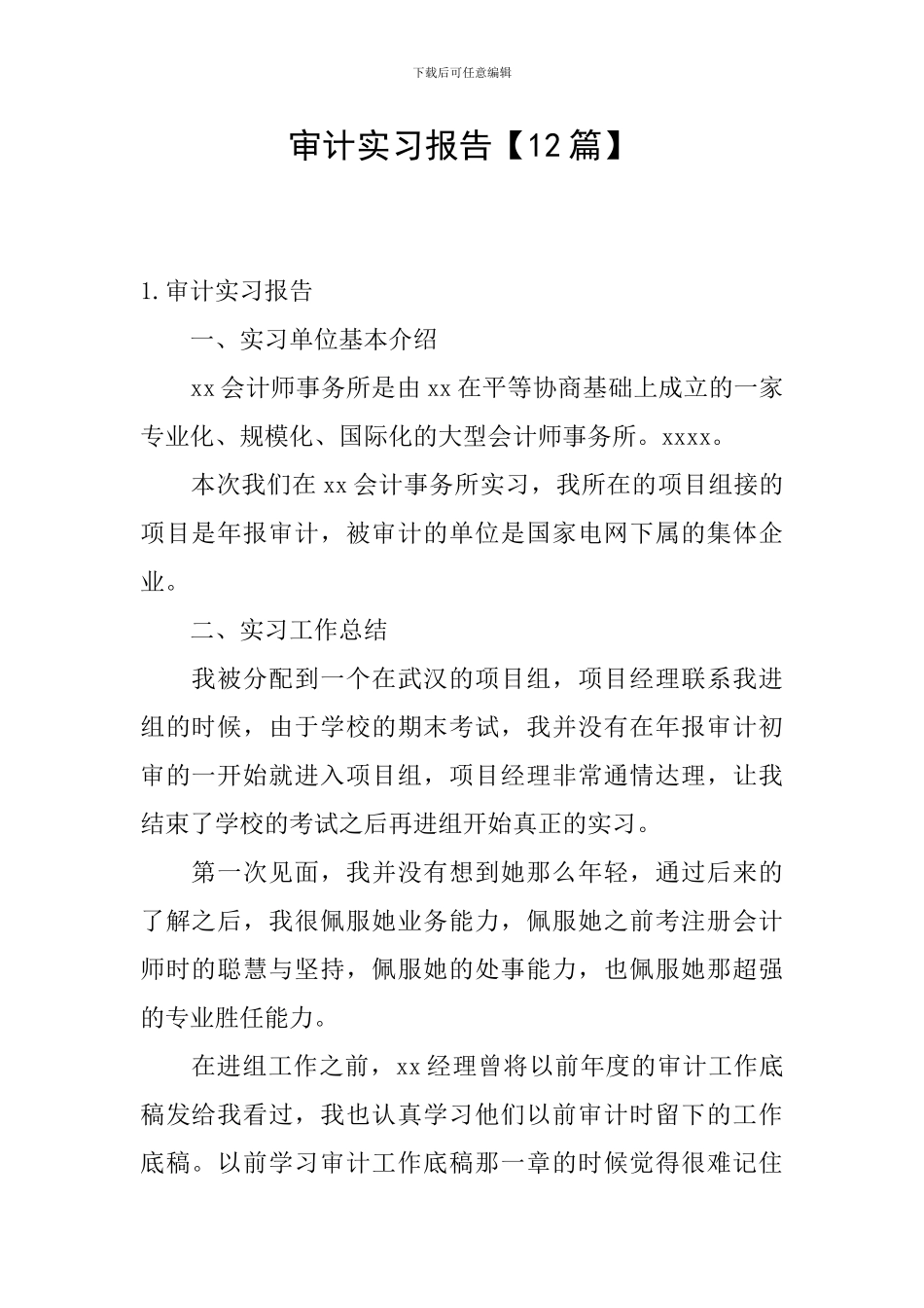 审计实习报告_第1页