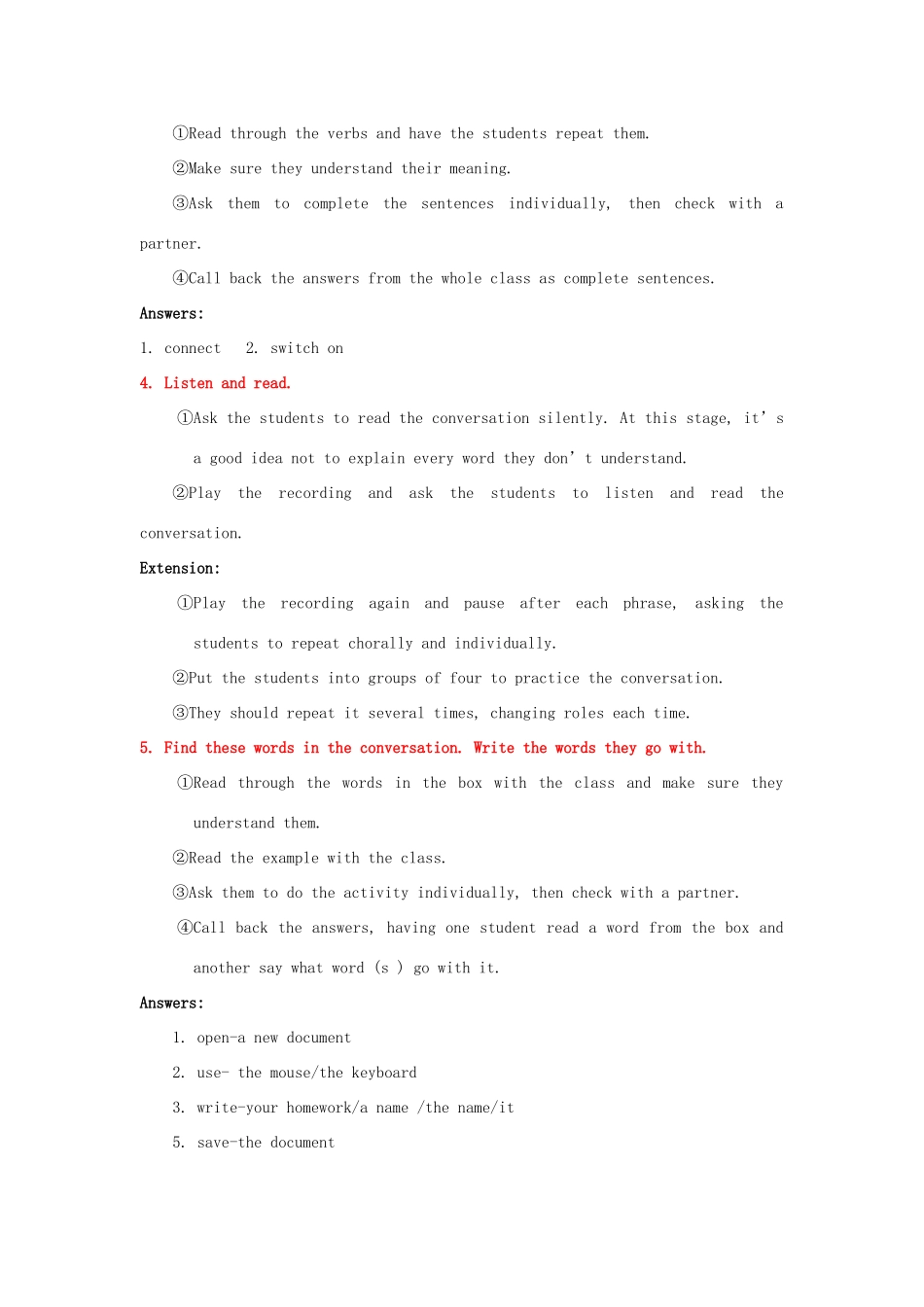 七年级英语上册 Module 10《Computers》教案 外研版_第2页