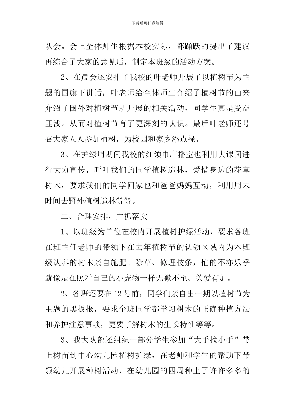 参加植树节活动总结模板_第3页