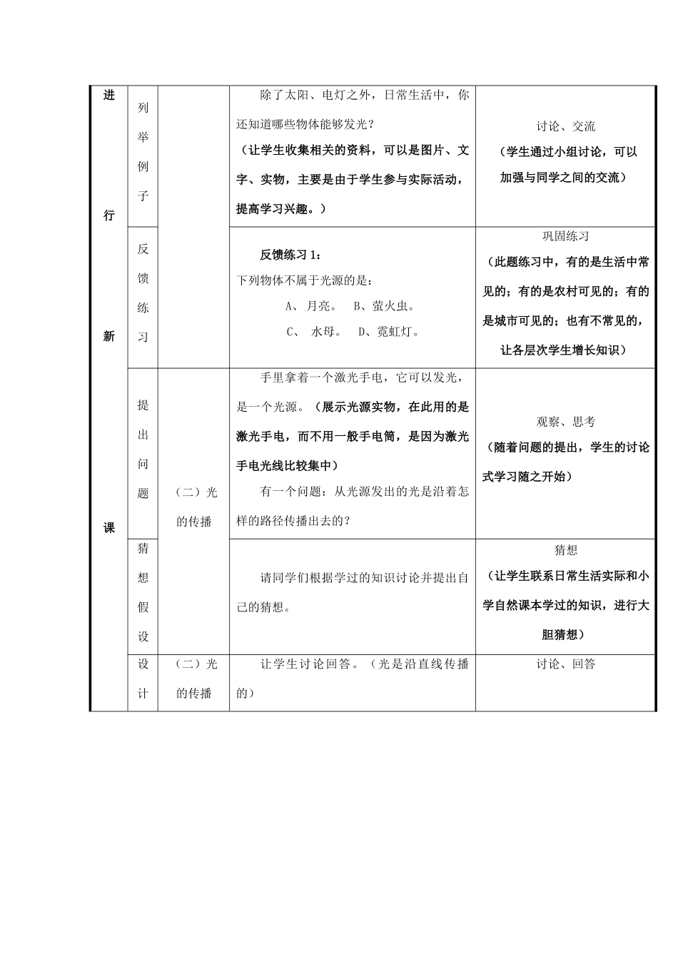 八年级物理 光的传播说课提纲 沪科版_第3页