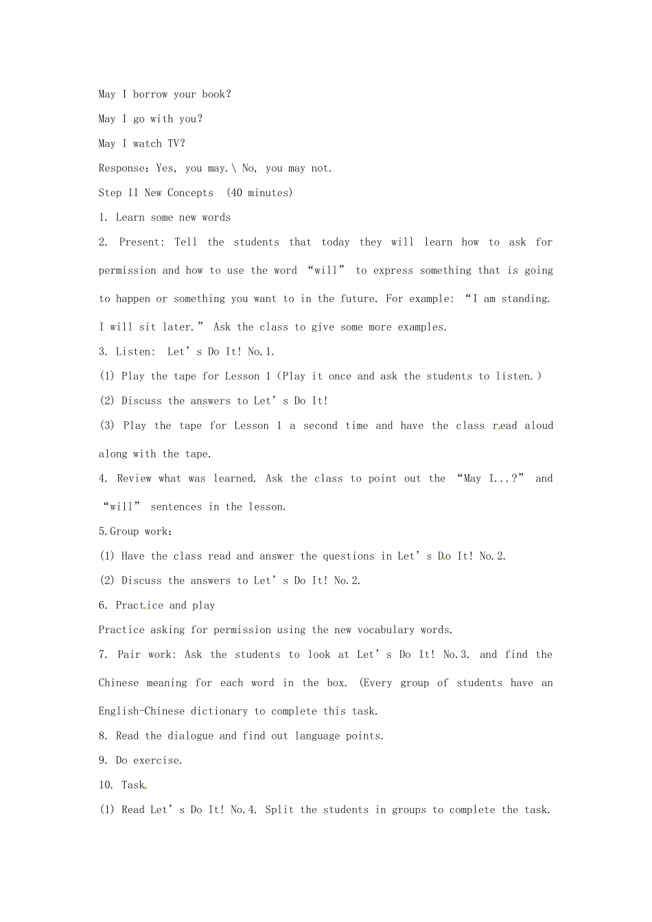 七年级英语下册 Unit 1 A Trip to the Silk Road Lesson 1 A Trip to China教案 （新版）冀教版-（新版）冀教版初中七年级下册英语教案_第2页