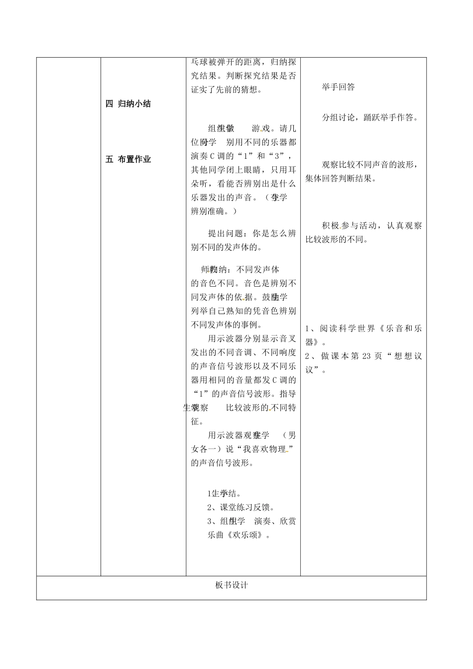 天津市宝坻区马家店镇初级中学八年级物理上册 2.2 声音的特性教案 （新版）新人教版_第3页