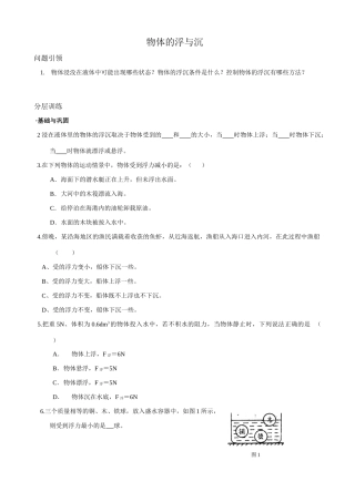 八年级物理苏科版物体的浮与沉6