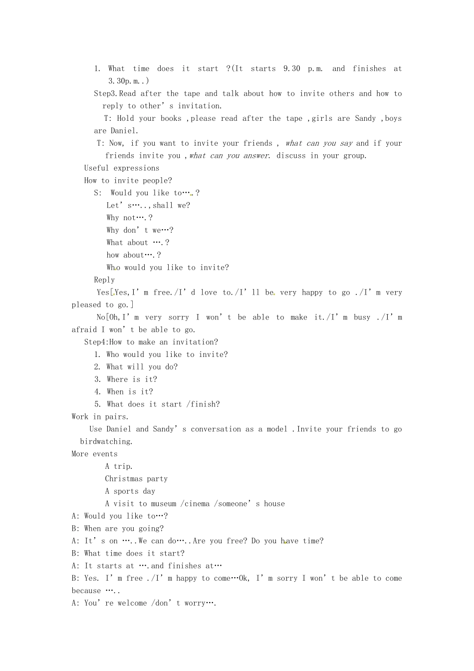 八年级英语上册 Unit 6 Bird watching Period 8教案 （新版）牛津版-（新版）牛津版初中八年级上册英语教案_第2页