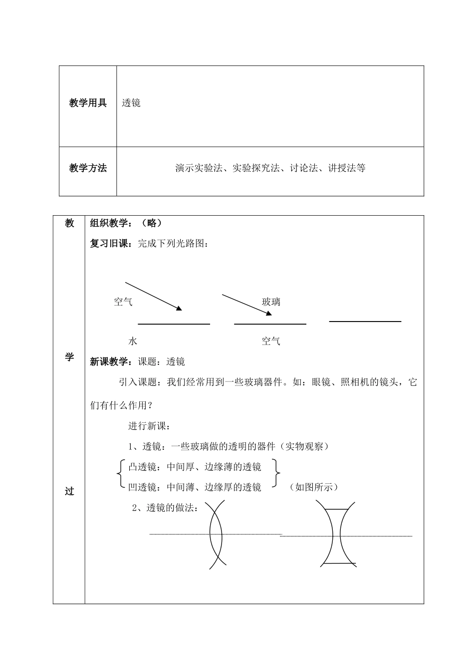 八年级物理上册 透镜及其应用教案 人教新课标版_第2页