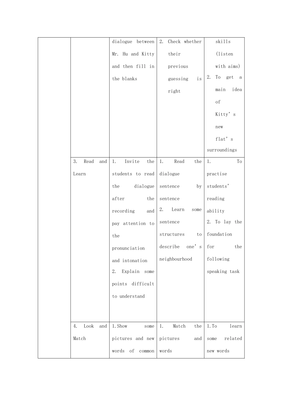 七年级英语上册 Unit 6 Different places教学设计 牛津上海版-牛津上海版初中七年级上册英语教案_第3页