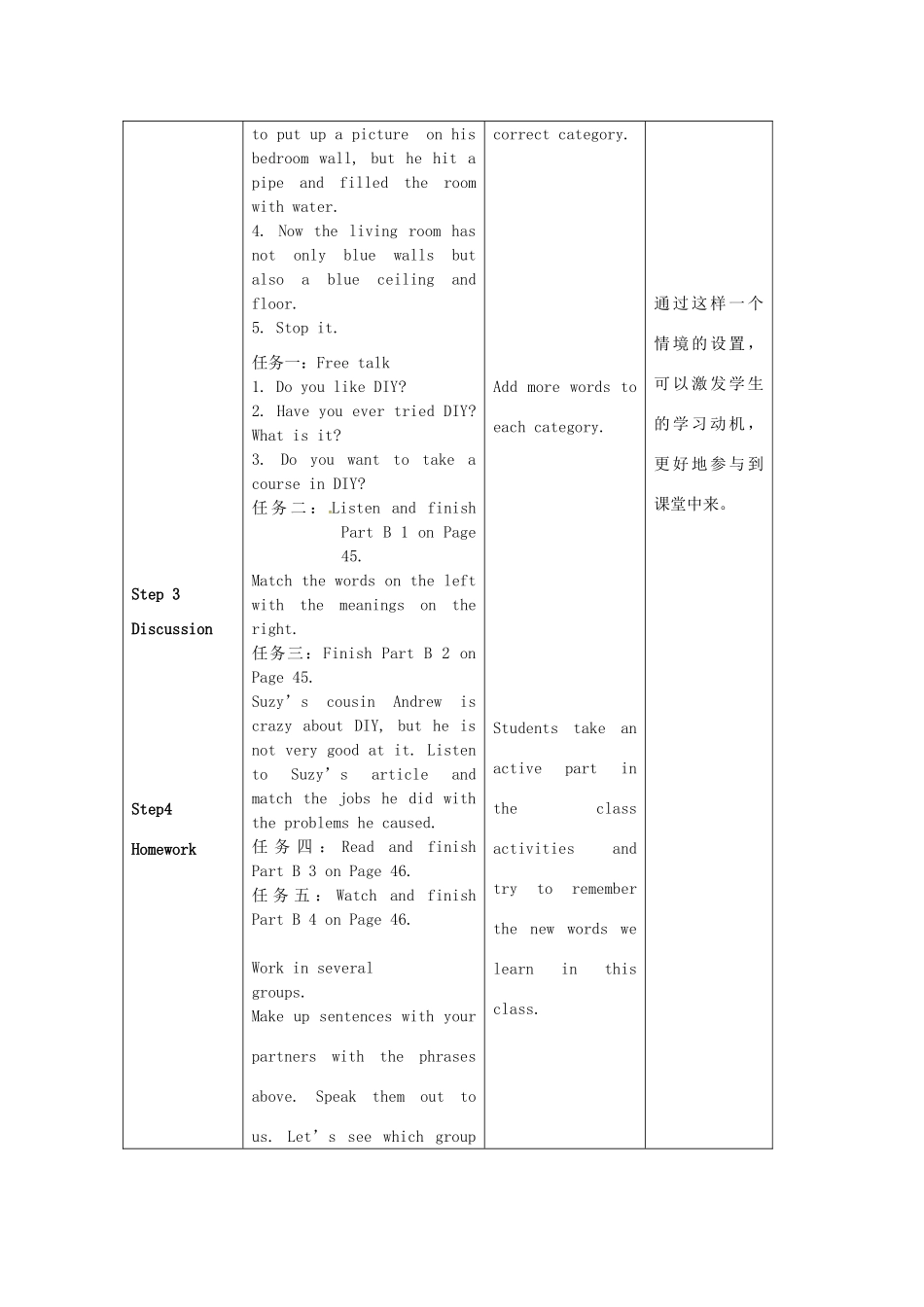 八年级英语上册 Unit 4 Do it yourself period 2教案 （新版）牛津版-（新版）牛津版初中八年级上册英语教案_第2页