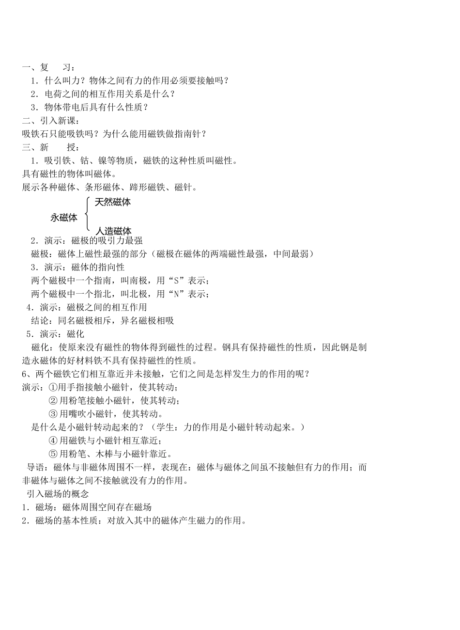 九年级物理从指南针到磁悬浮列车＆16.1磁是什么教案全国通用_第2页