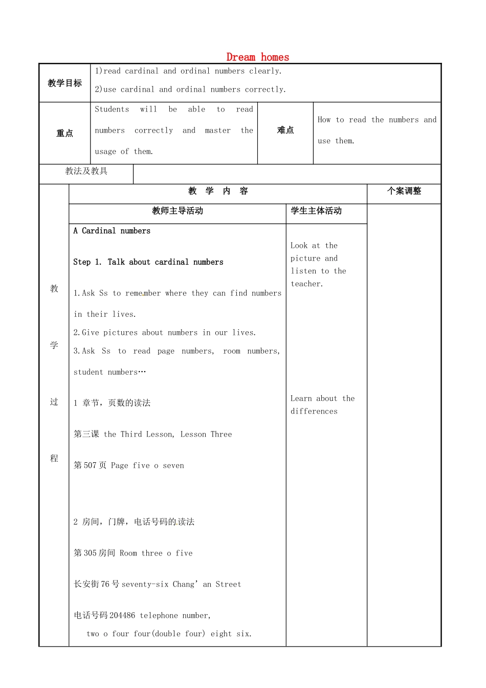 七年级英语下册 Unit 1 Dream homes Grammar 1教案 （新版）牛津版-（新版）牛津版初中七年级下册英语教案_第1页