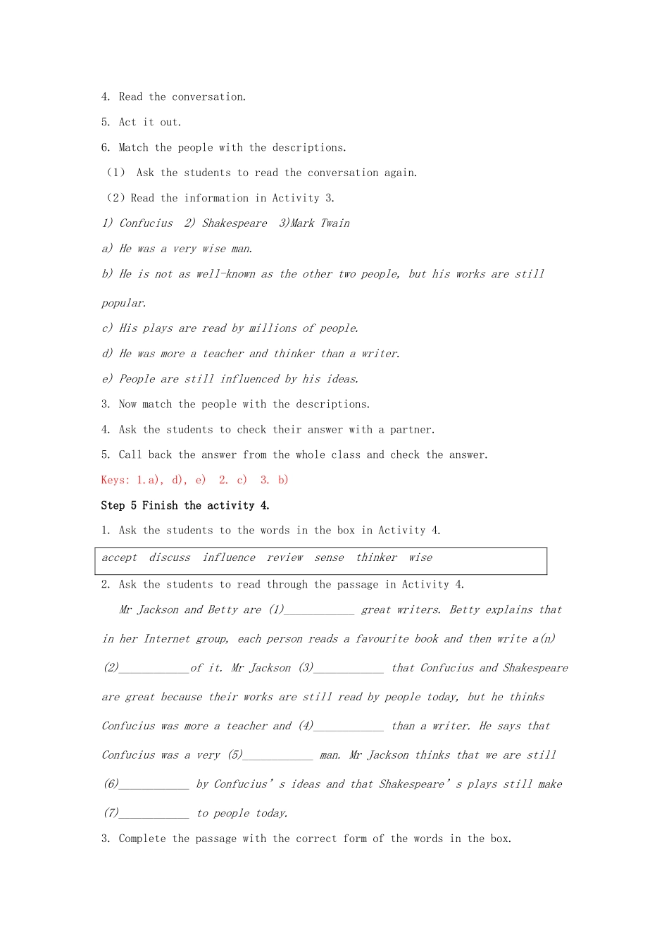 九年级英语上册 Module 7 Great books教案 （新版）外研版-（新版）外研版初中九年级上册英语教案_第3页