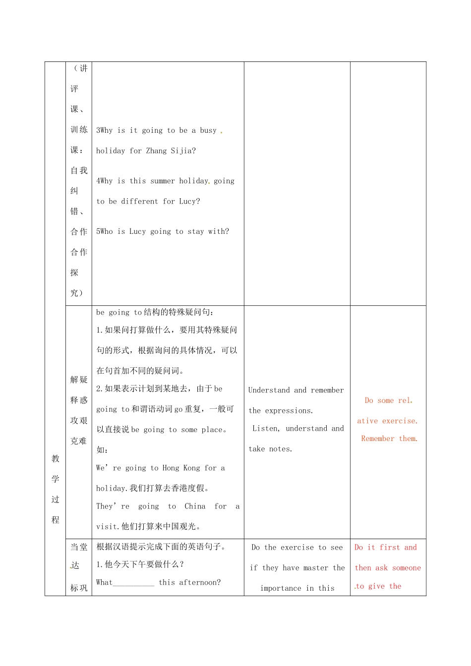 七年级英语下册 Moudle 3 Unit 3 Language in use教案2 （新版）外研版-（新版）外研版初中七年级下册英语教案_第3页
