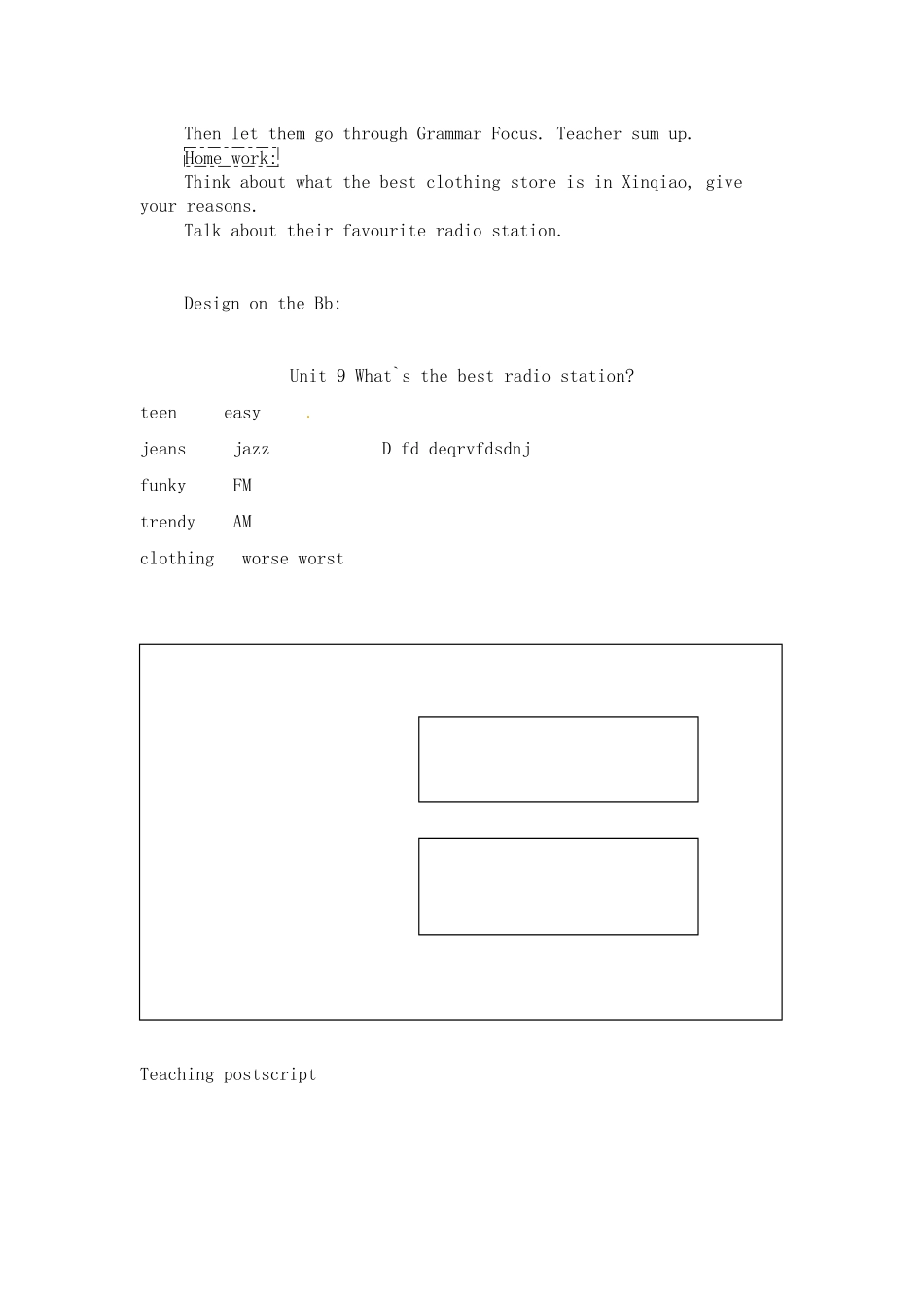 七年级英语下册：Unit 9 What’s the best radio station？（教案4）鲁教版_第3页