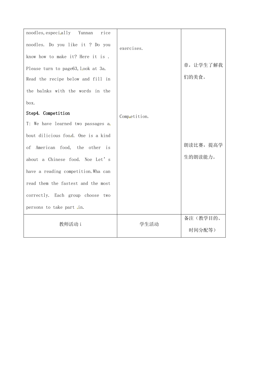 吉林省四平市第十七中学八年级英语上册 Unit 8 How do you make a banana milk shake（第6课时）教案 （新版）人教新目标版_第2页