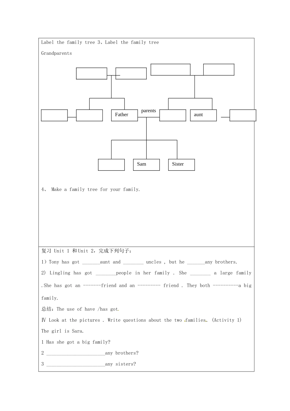 天津市小王庄中学七年级英语上册 M2-4 Language in use教案 （新版）外研版_第2页