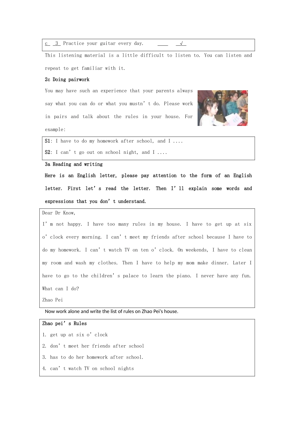 四川省江油市七年级英语下册《Unit 12 Don’t eat in class SECTION B》教案 人教新目标板_第3页