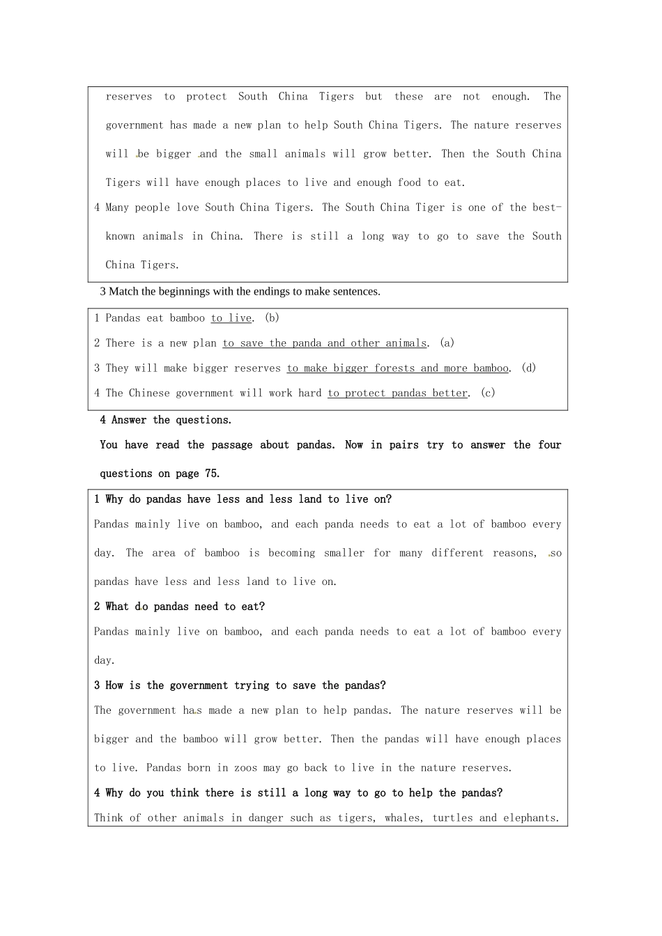 八年级英语上册 Module 9 Unit 2 The government is working hard to save the panda教案 外研版_第3页