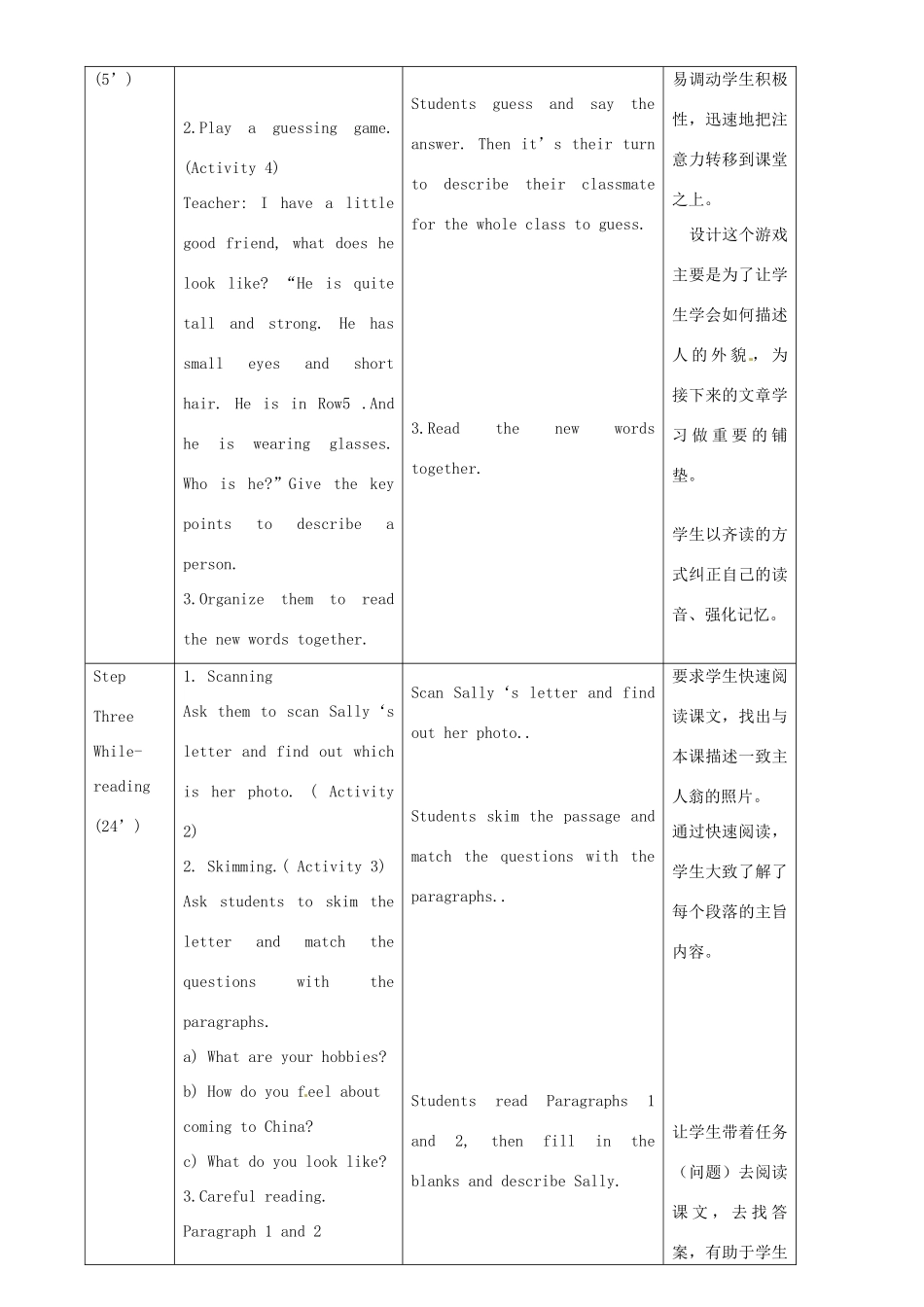 八年级英语下册 Module 1 Unit 2 I feel nervous when I speak Chinese教案 （新版）外研版-（新版）外研版初中八年级下册英语教案_第2页