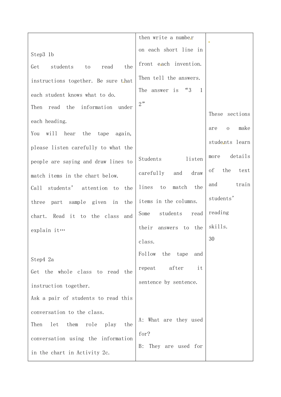 吉林省四平市第十七中学九年级英语全册《Unit 9 When was it invented》（第3课时）Section A教案 人教新目标版_第3页