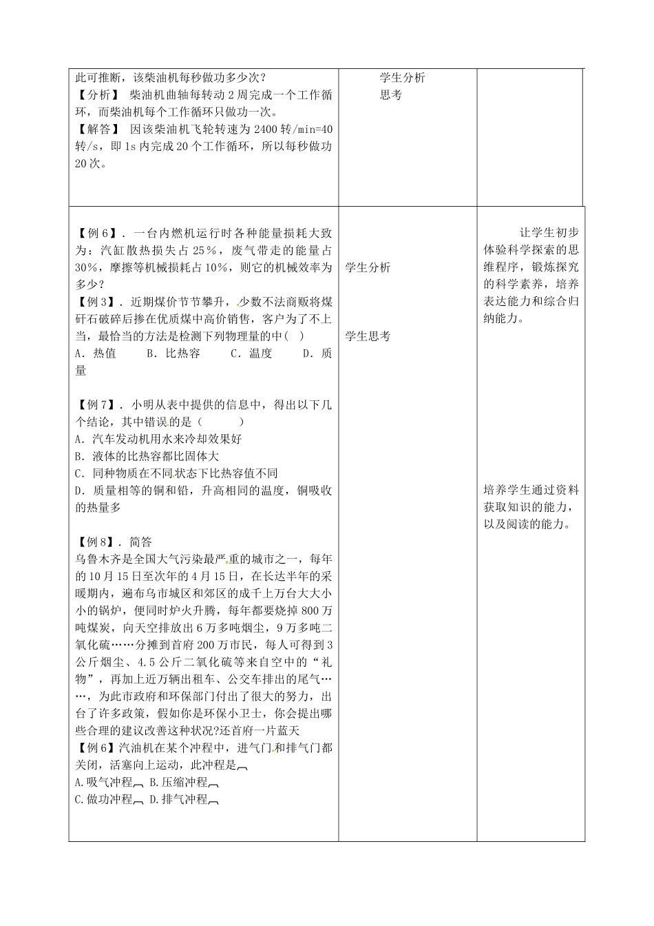 吉林省四平市第十七中学九年级物理全册《14.3 能量的转化和守恒》习题教案1 （新版）新人教版_第2页