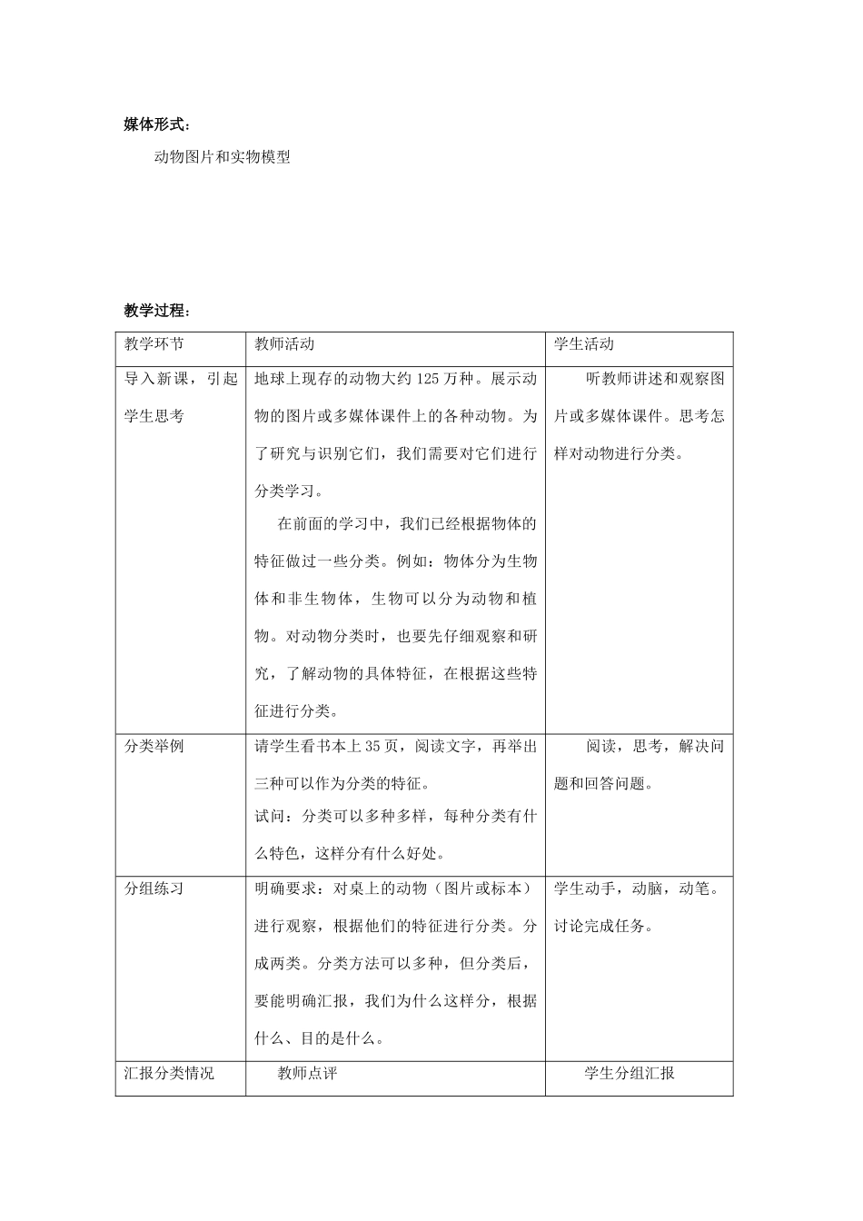 七年级科学上册《常见的动物》教案8 浙教版_第2页
