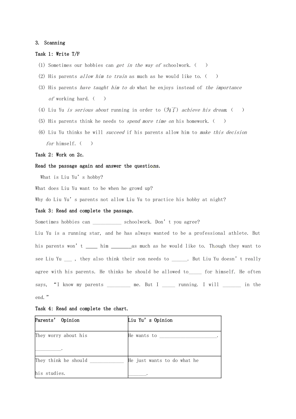 九年级英语全册 Unit 2 Teenagers should be allowed to choose their own clothes The Fourth Period教案 鲁教版五四制-鲁教版五四制初中九年级全册英语教案_第2页