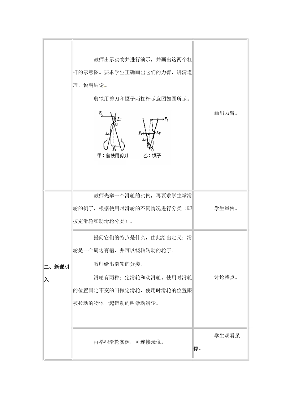 八年级物理下册 11.3《滑轮》教案 教科版_第2页
