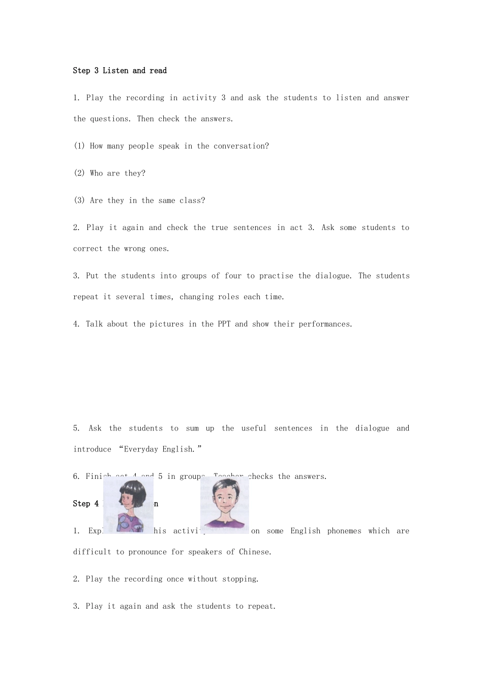 七年级英语上册 Module 1 My classmates Unit 1 Nice to meet you教案 （新版）外研版-（新版）外研版初中七年级上册英语教案_第3页