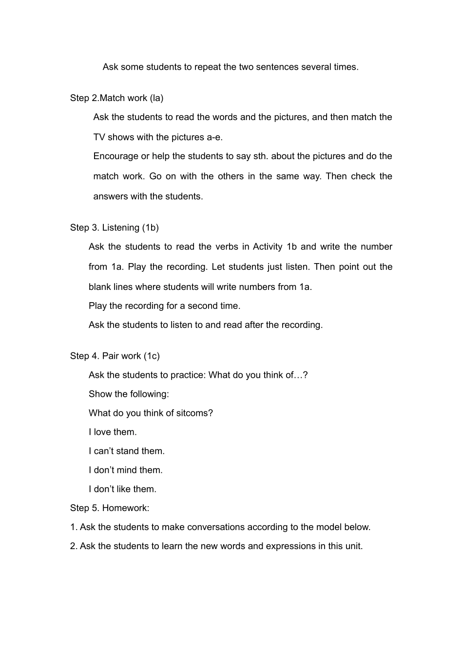 七年级英语 Unit 11 教案人教新课标版 _第3页