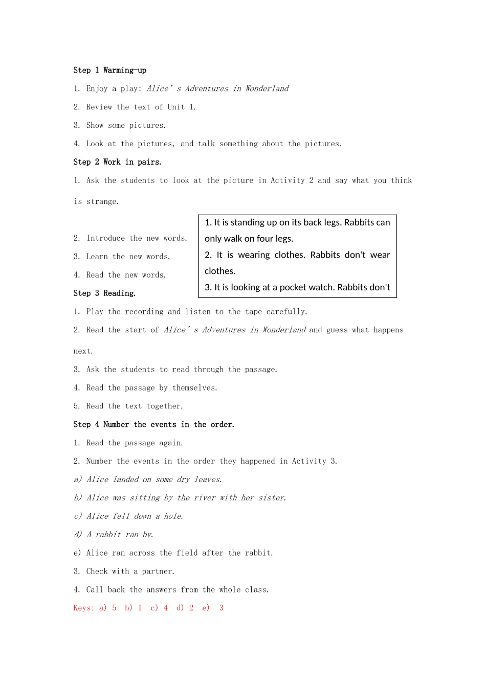 八年级英语上册 Module 7 A famous story Unit 2 She was thinking about her cat教案 （新版）外研版-（新版）外研版初中八年级上册英语教案_第3页