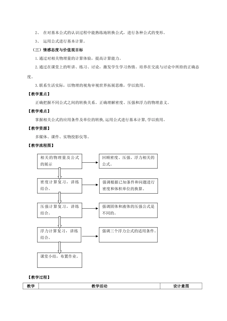 中考物理 密度、压强、浮力计算复习教案-人教版初中九年级全册物理教案_第2页
