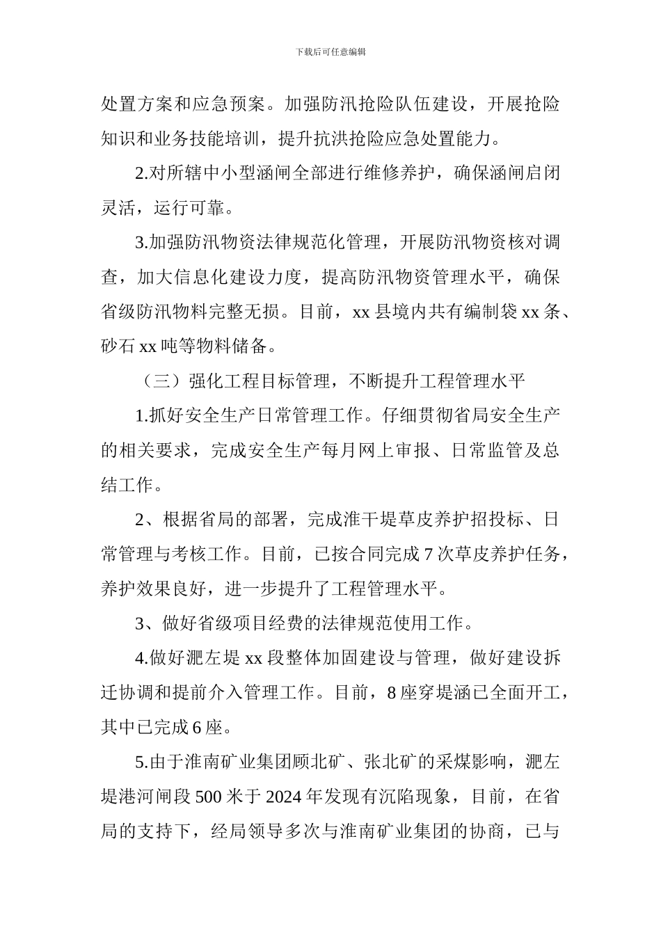 河道局2024年工作总结_第3页