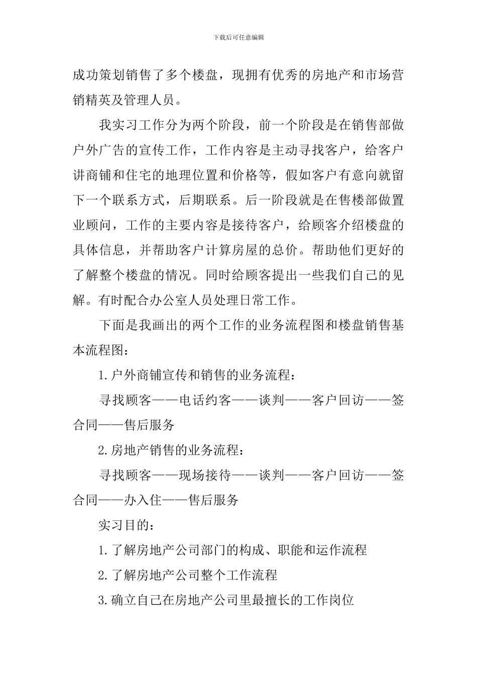 2024房地产毕业实习报告范文3000字五篇_第2页