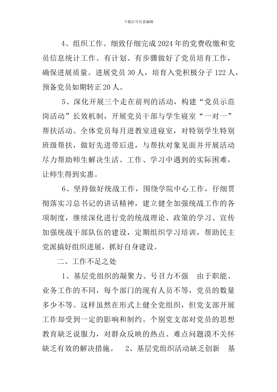 2024年度党总支工作总结_第2页