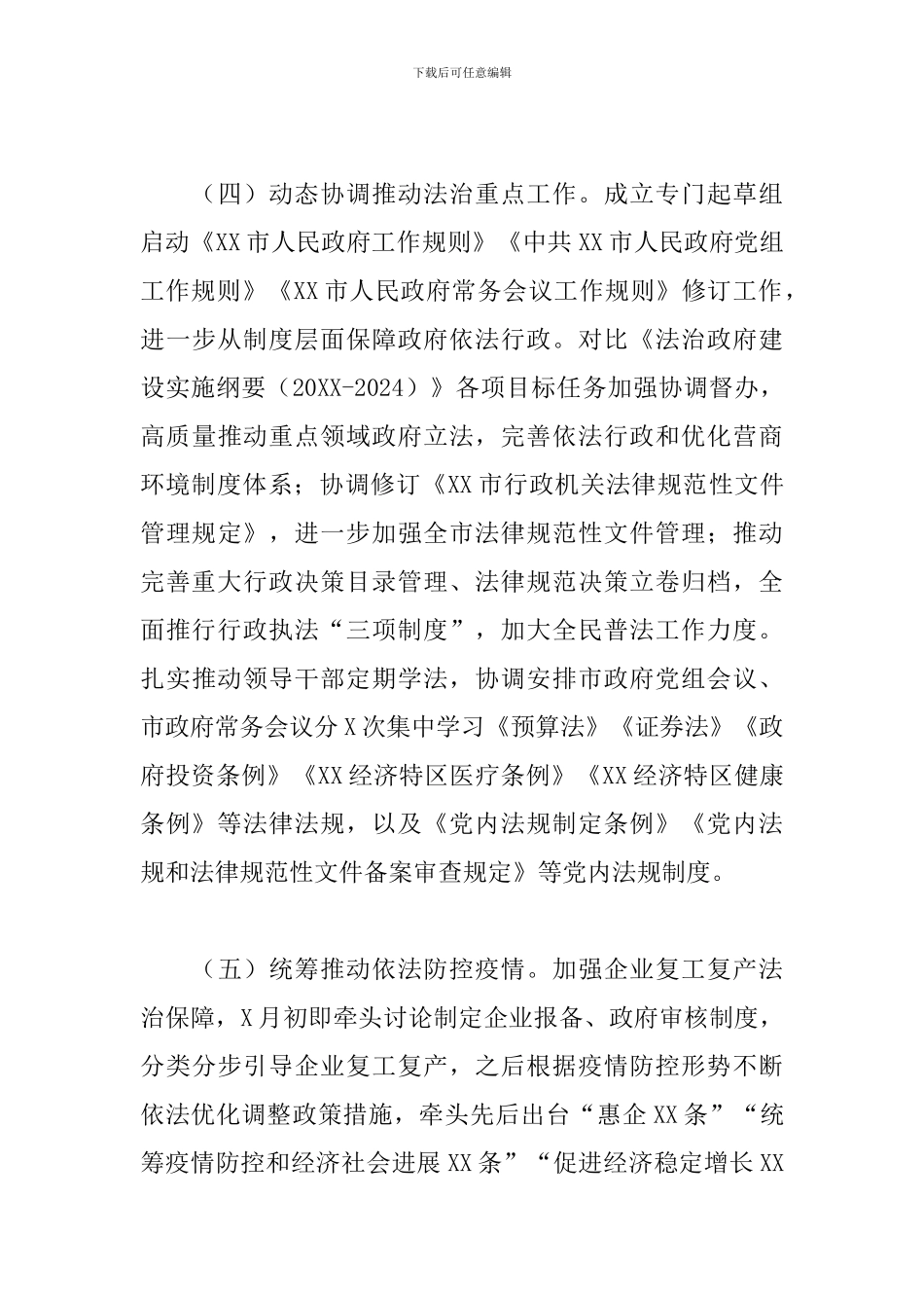 2024年X市政府法治政府建设情况报告_第3页