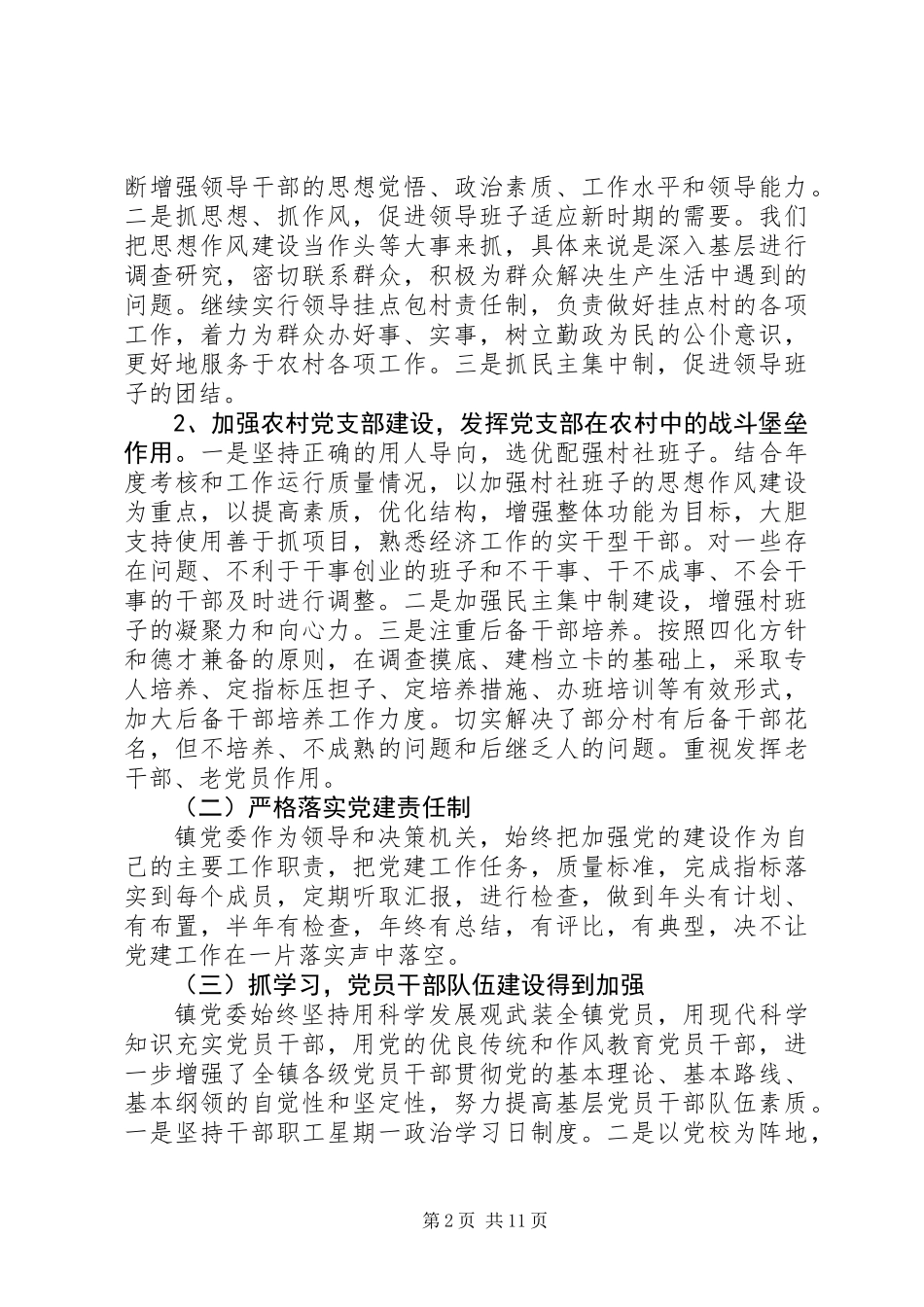 XX年党委书记年度述职报告_第2页