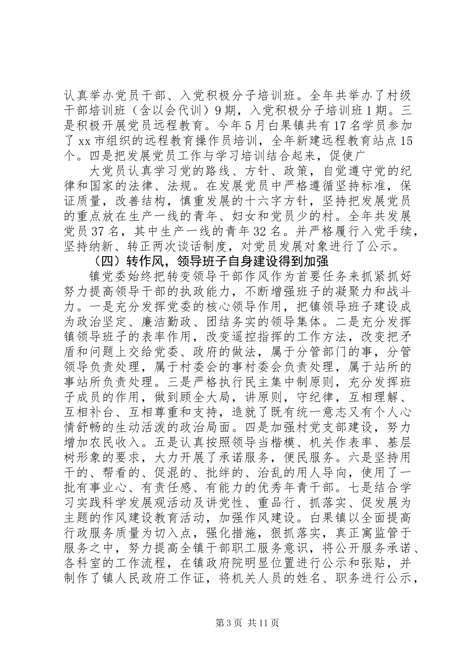 XX年党委书记年度述职报告_第3页