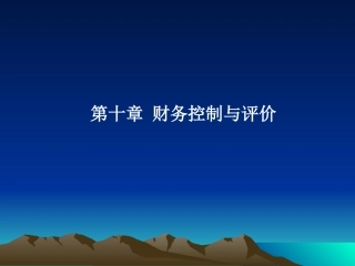 《财务管理》第十章财务控制与评价