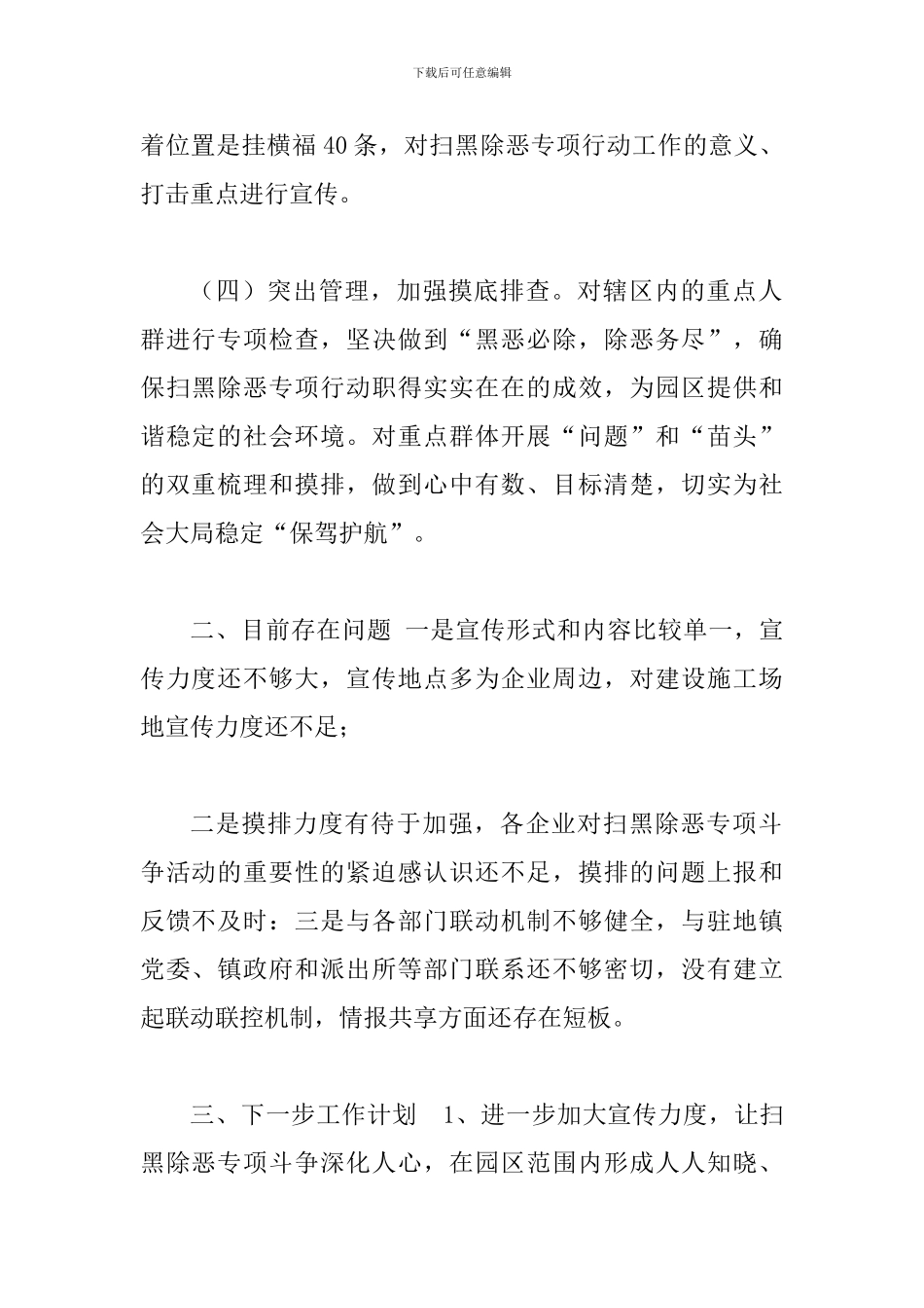 关于中央扫黑除恶问题整改落实的报告_第2页